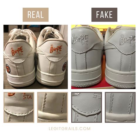 real bape shoes vs fake